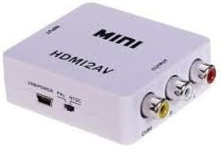 Mini Conversor Adaptador HDMI para RCA Áudio e Vídeo