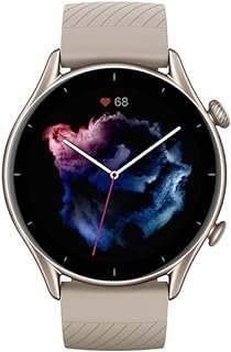 Relógio inteligente Amazfit GTR 3 para homem, 21 dias de duração da bateria, Alexa, 150 modos de movimento e GPS, tela AMOLED de 1,39 polegadas, SpO2 para iPhone Android (Cinza)