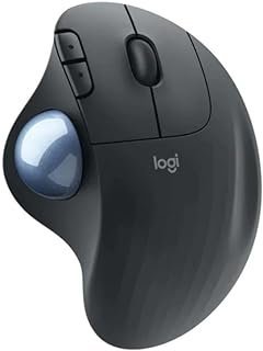 Mouse sem fio Logitech Trackball ERGO M575 com Controle Fácil do Polegar, Rastreamento Preciso e Suave, Design Ergonômico e Confortável, Conexão Bluetooth e USB – Compatível com Windows e Mac.