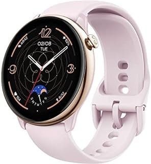 Amazfit Novo 2023 GTR Mini 1.28 polegadas tela HD com GPS, 14 dias de duração da bateria smartwatch 120+ modos esportivos para telefones Android IOS (Pink)