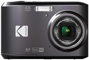 Kodak Câmera digital PIXPRO Zoom FZ43-BK de 16 MP com zoom óptico de 4X e tela LCD de 2,7 polegadas (preto)