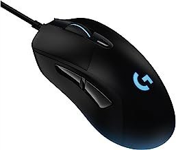 Logitech G403 Hero Wired Gaming Mouse, Hero 16K Sensor, 16000 Dpi, Teclas Retroiluminadas Rgb, Pesos Ajustáveis, 6 Botões Programáveis, Memória On-Board, Cabo Trançado, Pc / Laptop – Preto Preto