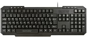 Teclado Com Fio Slim Multimídia Cabo de 130cm Resistente Água Conexão USB Preto – TC206
