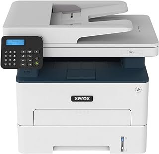 Xerox Impressora multifuncional B225/DNI, impressão/digitalização/cópia, laser preto e branco, sem fio, tudo em um, Branco, azul