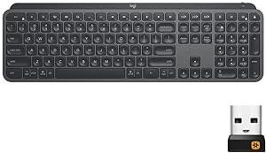 Teclado sem fio Logitech MX Keys com Iluminação Inteligente, Conexão USB Unifying ou Bluetooth com Easy-Switch para até 3 dispositivos e Bateria Recarregável