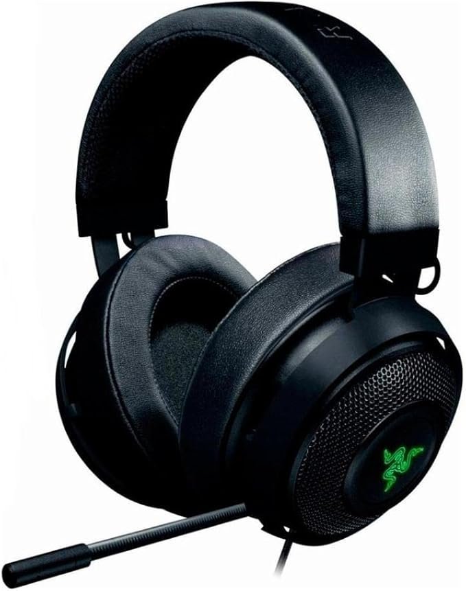 Razer Kraken 7.1 V2: Som surround 7.1 – Microfone retrátil com cancelamento de ruído – Armação de alumínio leve – Fone de ouvido para jogos funciona com PC e PS4 – Preto
