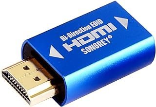 SRhonyra Emulador HDMI EDID 1080P Passthrough 4ª Geração Alumínio Fit Headlesskeep para Divisores de Vídeo Interruptores Extensores Adaptador Pass-Through Macho para Fêmea Plugue Fichário (HDMI 1920 x