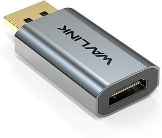 WAVLINK Adaptador DisplayPort para HDMI 4K, [4K@60HZ] Conversor de porta de exibição DP para HDMI, adaptador ativo DP para HDMI para HDTV/monitor/desktop