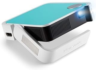 ViewSonic Projetor LED ultra portátil M1 Mini+ com pedra chave automática, alto-falante Bluetooth JBL HDMI, USB C, Stream Netflix com Dongle (M1MINIPLUS), branco, 22.1 x 17.1 x 9.4