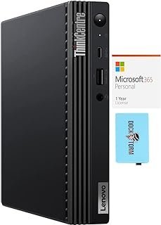 Lenovo ThinkCentre M70q i3 Home & Business Mini Desktop (Intel i3-10105T 4-Core, 8GB RAM, SSD PCIe de 256GB + HDD de 2TB (2,5), Intel UHD 630, WiFi, Win 10 Pro) com MS 365 Pessoal, Hub