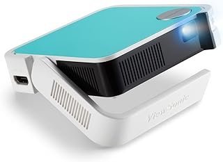 ViewSonic Mini projetor de LED ultra portátil M1 com Keystone automático, alto-falante JBL, HDMI, USB, Stream Netflix com dongle (M1MINI), branco