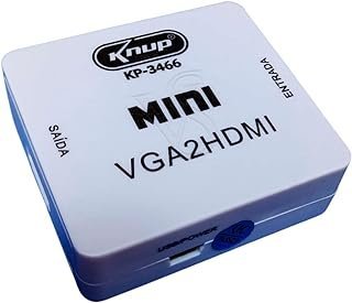 Conversor Adaptador VGA para HDMI Full HD Com Áudio Desbloqueado