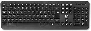 Teclado sem Fio Côncavo Conexão 2.4ghz USB 12 Teclas Multimídia Preto Multi – TC297