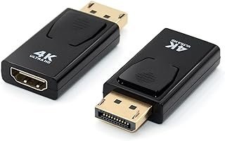 Adaptador DisplayPort para HDMI 4K, porta de exibição unidirecional Sorthol DP para adaptador HDMI macho para fêmea banhado a ouro 2K 3D 60Hz para dispositivos HP, HDTV, projetor,