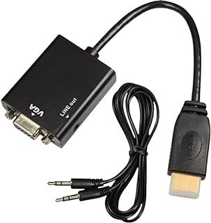 Cabo Conversor Adaptador Hdmi Para Vga Com Saída P2 Áudio PREMIUM, GOLLATE®
