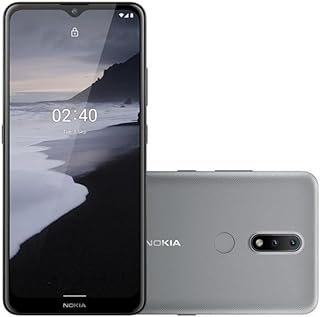 Smartphone Nokia 2,4 Android 11, Tela 6,5 Pol, Câm Traseira Dupla 13MP + 12MP, Armazenamento 64GB + 3GB RAM Cinza – NK015