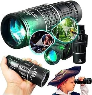 Monóculo Tático, Luneta, Telescópio Individual, Zoom Longo Alcance 16×52 – 60Mts A 8Km, Lente Objetiva HD De Alta Definição (Dia/Noite), Monóculo/Binoculo Profissional A Prova D’água, Globi Imports.