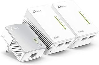 TP-Link Kit Extensor Wifi Powerline Av600 600 Mbit / s (5 GHz), 300 Mbit / s (2,4 GHz) – 3 dispositivos