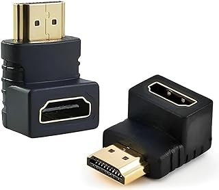 Adaptador HDMI 90º Graus Curva Em L Duplo Conector Macho E Fêmea Universal Transmissor De Vídeo 4K Full HD 1080p Áudio Surrond Extensor Protetor PREMIUM JFD VARIEDADES