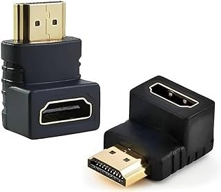 Kit 3 Adaptador HDMI em L 90 graus 1080P PC Monitor Projetor Video Game TV Audio e Video