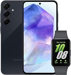 A55 5G (256GB) – Azul Escuro + Galaxy Fit3 – Grafite