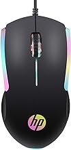 HP – Mouse Gamer USB M160 Preto – Sensor Óptico Ambidestro Resoluções até 1000 DPI e Iluminação Multicolor – 7ZZ79AA
