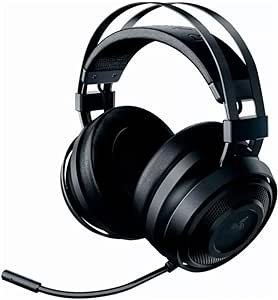 Razer Fone de ouvido para jogos Nari Essential Wireless 7.1 Surround Sound: THX Spatial Audio – Faixa de cabeça com ajuste automático e copos giratórios – Ajuste automático – microfone flip – apenas