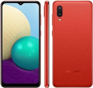 Galaxy A02 Vermelho, com Tela Infinita de 6,5