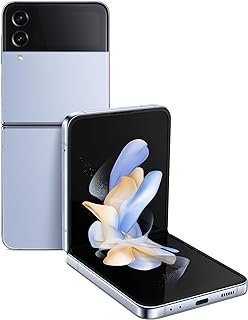 SAMSUNG Celular Galaxy Z Flip 4, smartphone Android desbloqueado de fábrica, 256 GB, modo flexível, câmera sem as mãos, compacto, design dobrável, tela informativa, versão dos EUA, azul