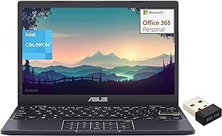 ASUS Laptop Vivobook Go L210 mais novo 2024, tela de 11,6 polegadas, Intel Celeron N4020, 4 GB de RAM, 192 GB de armazenamento (64 GB eMMC + cartão SD de 128 GB), gráficos Intel UHD, um ano de