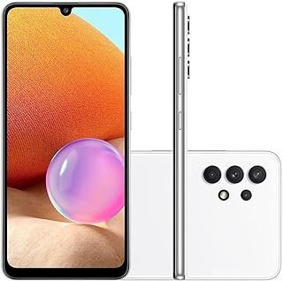 Smartphone Samsung Galaxy A32, 128GB, 4 RAM, 6,4”, Android 11, Câmera Frontal de 20MP, Bateria 5000mAh, Octa Core Branco