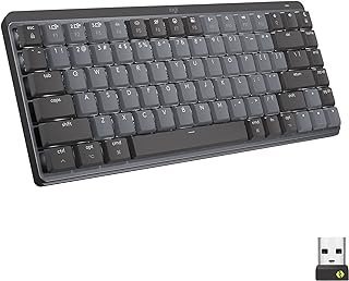 Teclado Mecânico sem fio Logitech MX Mechanical Mini com Teclas Retroiluminadas Tactile Quiet, Conexão USB ou Bluetooth Easy-Switch para até 3 dispositivos e Bateria Recarregável