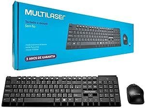 Teclado E Mouse Sem Fio Multilaser Garantia De 3 Anos