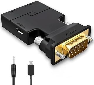 Adaptador VGA para HDMI -Full HD 1080p, Compacto Portatil de alta Compatibilidade, Qualidade de Audio e Video Excelentes