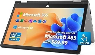 jumper Laptop 2 em 1 tela sensível ao toque 11,6 polegadas, tela Full HD, ultraleve, 360 graus, fino, conversível, laptop, 4 GB, LPDDR4, processador eMMC, Celeron, Windows 10, suporta expansão de cartão TF de 256 GB