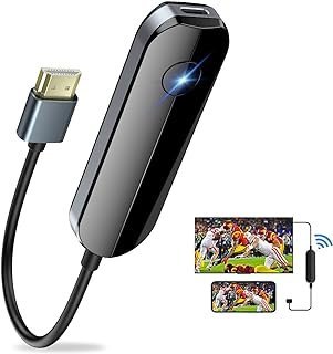 JUCONU Cabo HDMI sem fio para iPhone, conector adaptador de cabo HDMI sem fio 4K HDTV atualizado, conversor compatível com tela de sincronização de vídeo AV digital para dispositivos iPhone/i-Pad