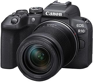 Canon Câmera sem espelho EOS R10 com RF-S18-150 mm f/3.5-6.3 é kit de lentes STM, Preto