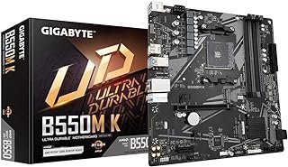 PLACA-MÃE GIGABYTE B550M, AM4 4XDDR4(MÁX128GB), 4 SATA, 1 M.2, 2XUSB 3.2, 4XUSB 2.0, 1XHDMI