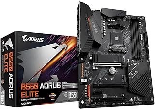 GIGABYTE B550 AORUS Elite (AM4 AMD/B550/ATX/Dual M.2/SATA 6Gb/s/USB 3.2 Gen 2/2.5 GbE LAN/Realtek ALC1200/HDMI/DP/PCIe4.0/DDR4/Placa-mãe para jogos)