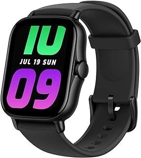 Novo Amazfit GTS 2 Nova Versão Smartwatch Armazenamento de Música e Reprodução Smartwatch Alexa Relógio embutido para telefone Android IOS (Black)