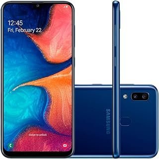 Smartphone Samsung Galaxy A20, 32Gb, Tela 6.4”, Azul, Sm-A205Gzbjzto