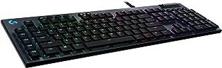 Teclado Mecânico Gamer Logitech G815 com RGB LIGHTSYNC, Teclas G Programáveis, USB Passthrough, Controles de Mídia Dedicados, Design Ultrafino e Exclusivo Switch de Perfil Baixo GL Tactile