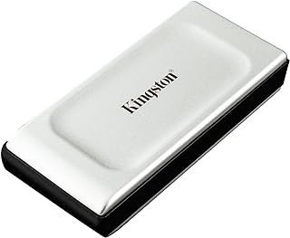 Kingston SXS2000/1000G, SSD portátil de 1TB USB 3.2 2×2 c/capa de borracha e conexão USB-C (Leitura/Gravação: 2TB/s)