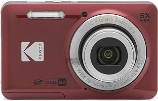 KODAK Câmera digital PIXPRO Zoom FZ55-RD de 16 MP com zoom óptico de 5 x 28 mm de largura e tela LCD de 2,7 polegadas (vermelha)