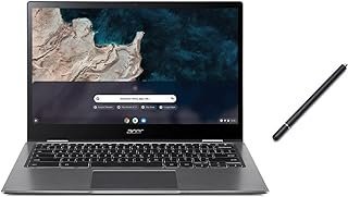 acer Laptop Chromebook Spin 2 em 1 de 13,3 polegadas FHD IPS Touch | Qualcomm Snapdragon 7c | GPU Qualcomm Adreno 618 | 4 GB de RAM | SSD de 64 GB | Teclado retroiluminado | Chrome OS | Pacote com