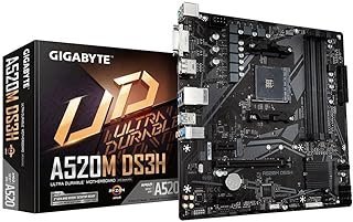 PLACA-MÃE GIGABYTE A520M DS3H, MICRO ATX, AM4, 4XDDR4 32GB, 1X DVI-D, 1X DP, 1X HDMI, 4X USB 3.2, 2X USB 2.0 – GIGABYTE