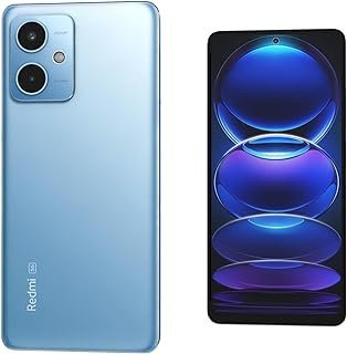 Xiaomi Redmi Note 12 5G (128 GB + 6 GB) desbloqueado de fábrica 6,7 polegadas 48 MP câmera tripla (apenas T-Moble/Tello/Mint USA Market) + extra (com pacote de carregador rápido de carro) (azul misto)