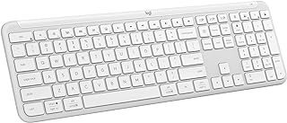 Teclado sem fio Logitech Signature Slim K950 Com Easy-Switch para até 3 dispositivos, Digitação Silenciosa, Conexão Bluetooth ou Receptor USB Logi Bolt Incluso e Layout US INTL – Branco