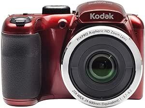 KODAK Câmera digital PIXPRO Astro Zoom AZ252-RD 16MP com zoom óptico 25X e LCD de 3