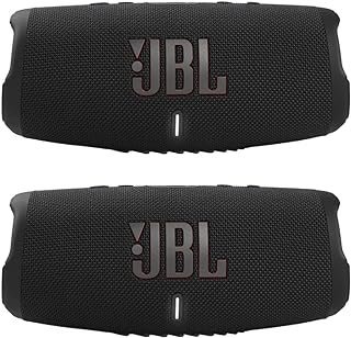 JBL Caixa de som portátil com Bluetooth Charge 5 à prova d’água com Powerbank – Par (preto/preto)